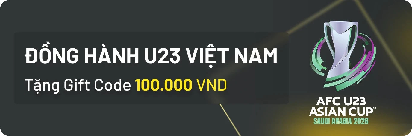 HO88 Tặng Gift Code 100,000 VND khi U23 Việt Nam giành vé vào Bán Kết (16/01/2026)