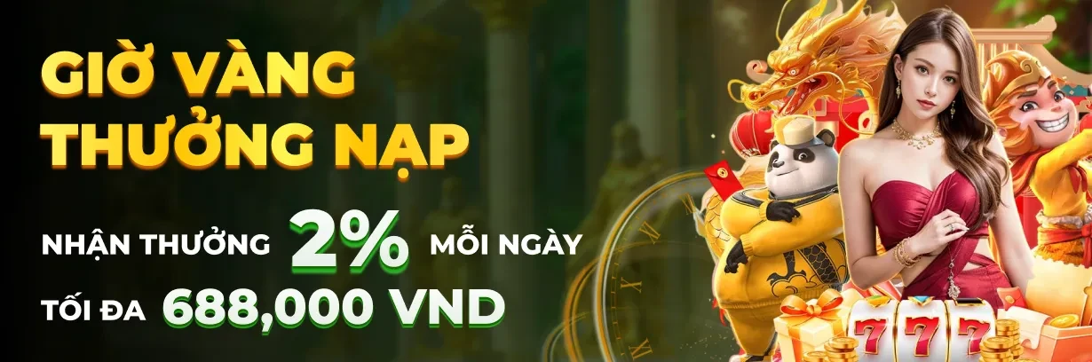 HO88 Nạp Giờ Vàng 18:00-22:59 mỗi ngày – Thưởng liền tay 688,000 VND.
