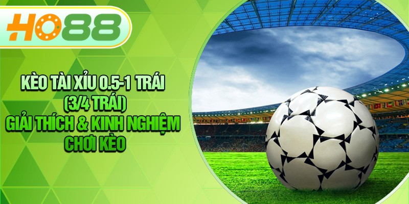 HO88 Kèo Tài Xỉu 0.5-1 Trái (3/4 Trái) – Giải Thích & Kinh Nghiệm Chơi Kèo
